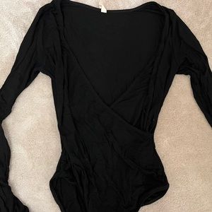 Black long sleeve bodysuit